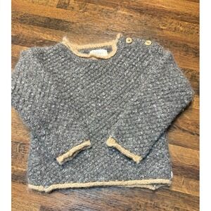 Buho wool textured sweater. Infant size 12 months.  Wool/cotton blend. Cottage